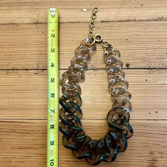 J.CREW Ombre Lucite Chunky Link Necklace. - Picture 8 of 15